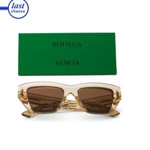 BOTTEGA VENETA Beige 52mm Square Sunglasses